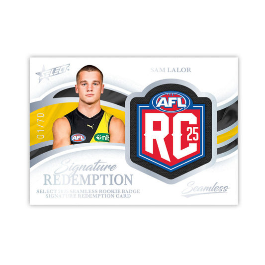 2025 AFL Seamless - Rookie Badge Signature Redemptions